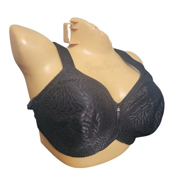 Wacoal 855367 Jacquard Underwire Bra Black 32DD - Picture 4 of 11
